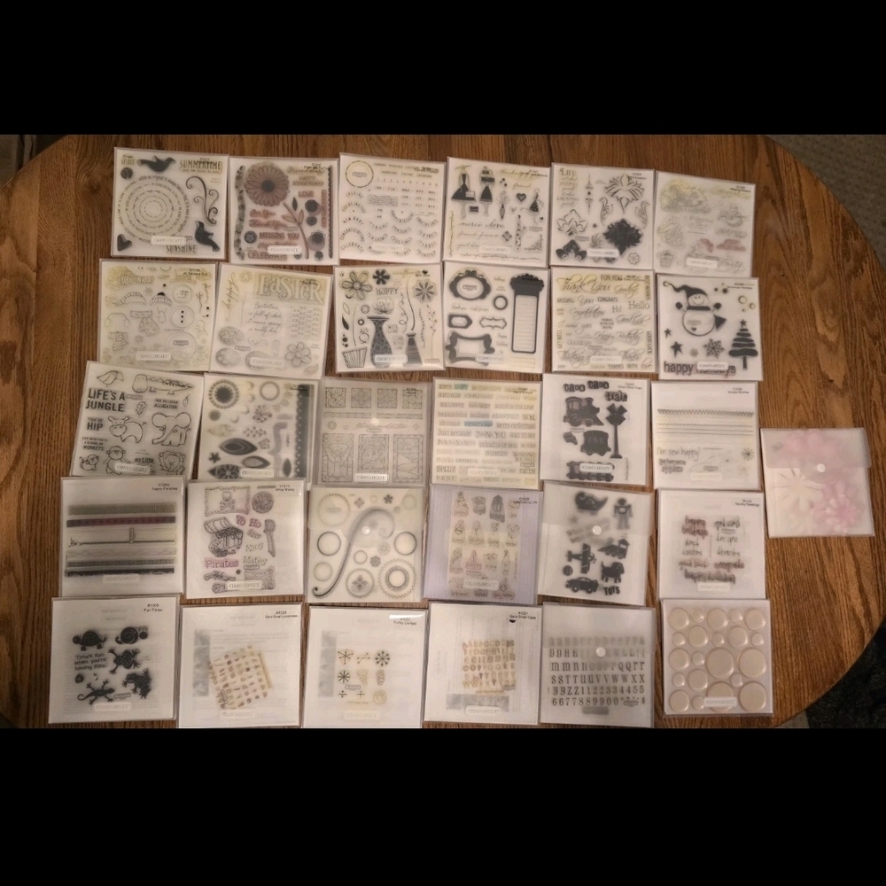 30 Close To My Heart Acrylix Stamp Sets Plus Just Bloom Flowers Pre-owned